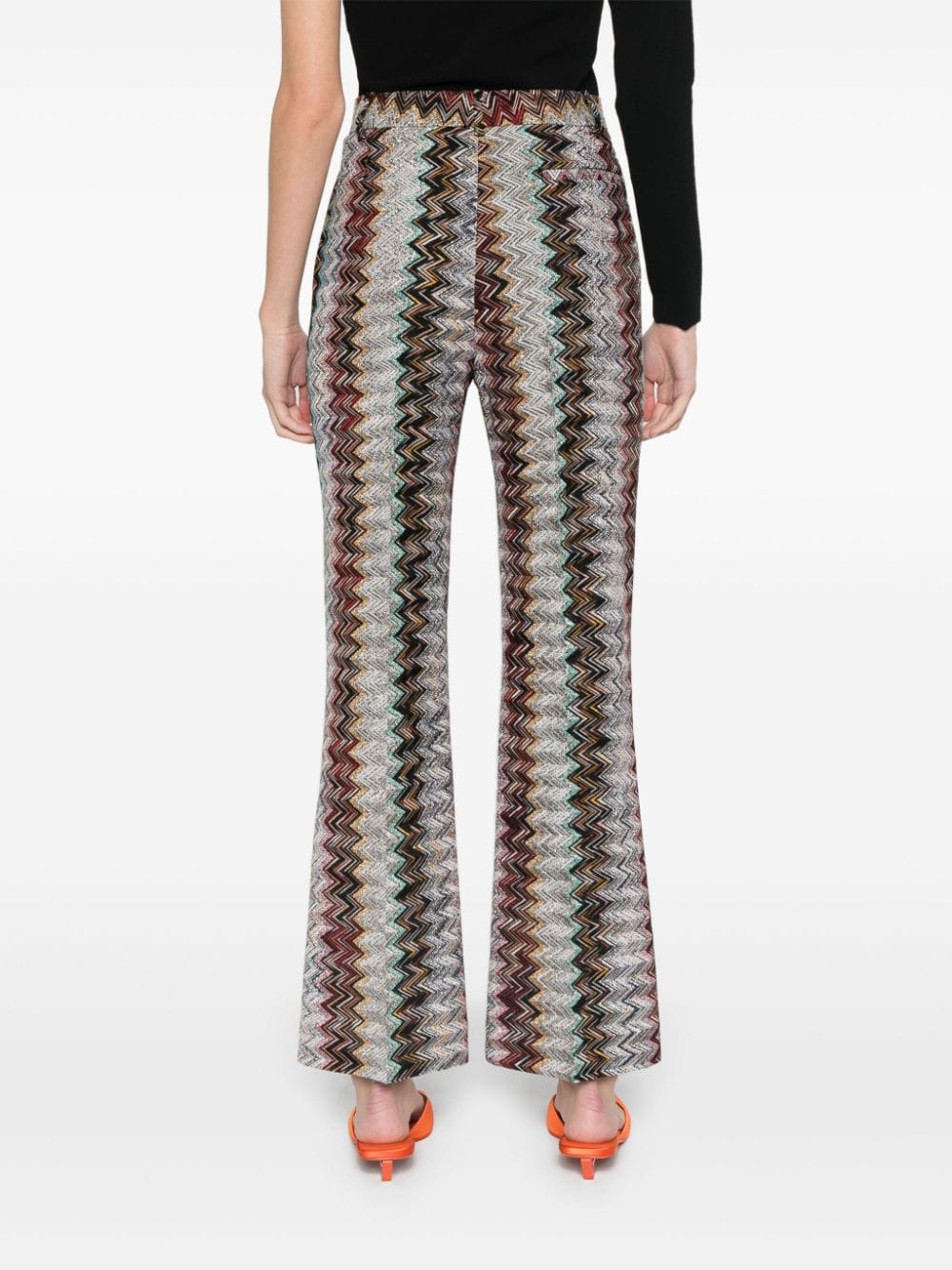 Missoni Metallic Zigzag Straight Leg Pants