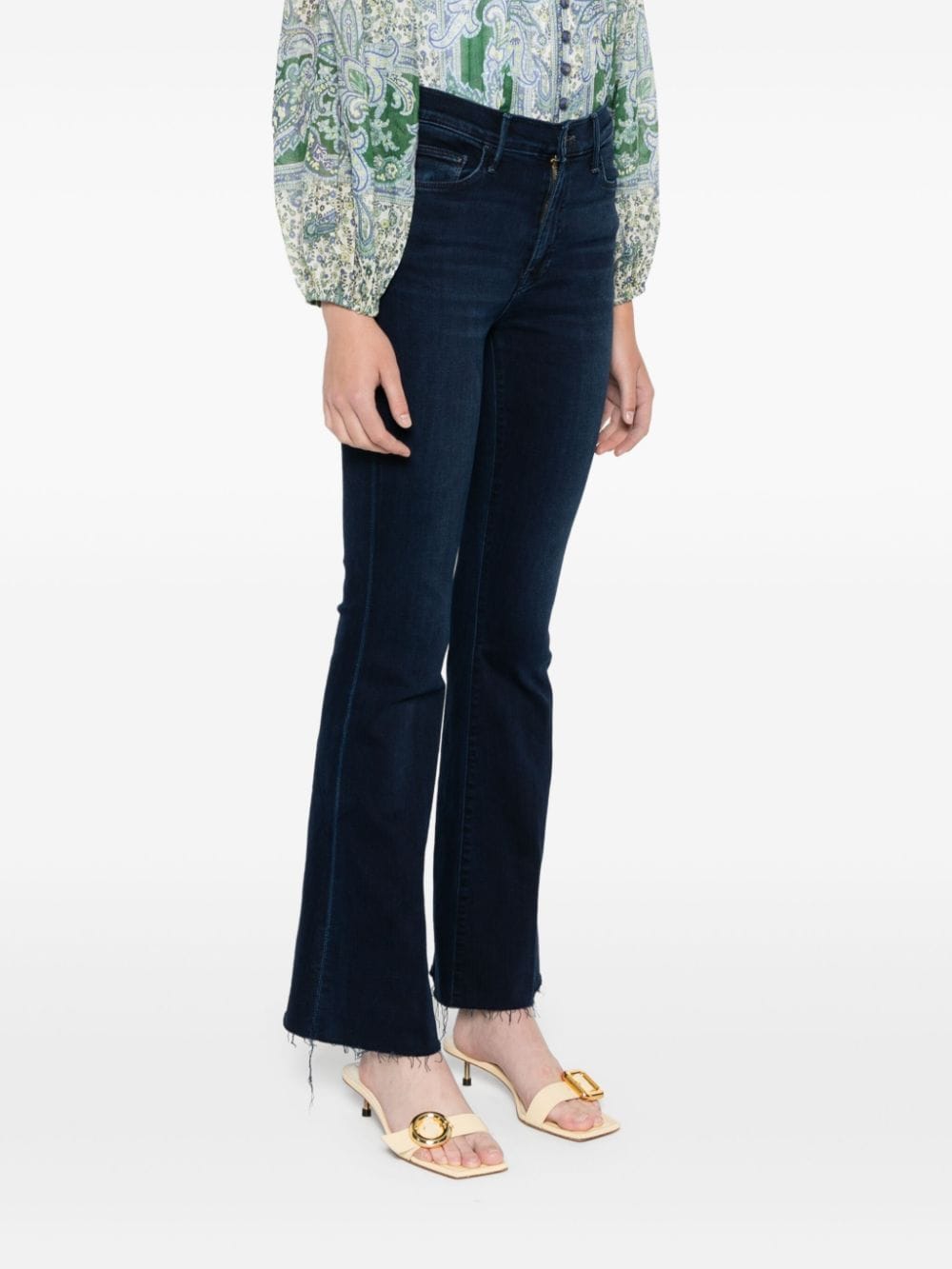 Mother The Weekender Fray Jeans In Chip On My Shoulder