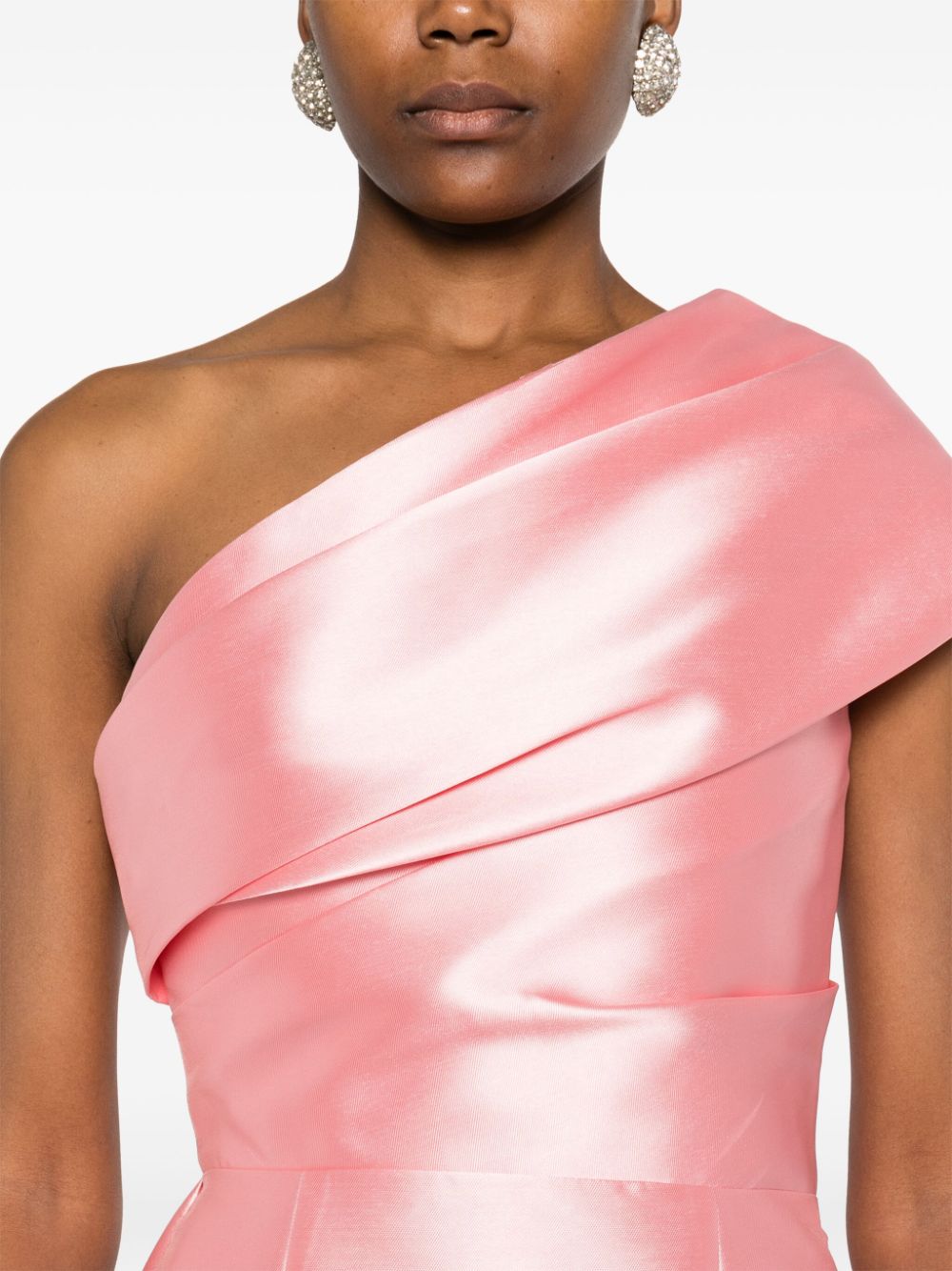 Solace London Albe One-shoulder Gown Pink