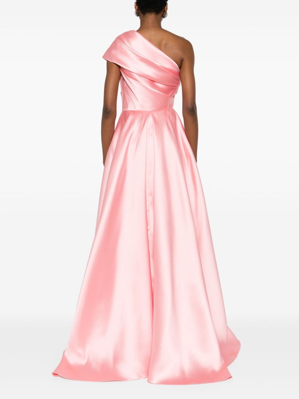 Solace London Albe One-shoulder Gown Pink