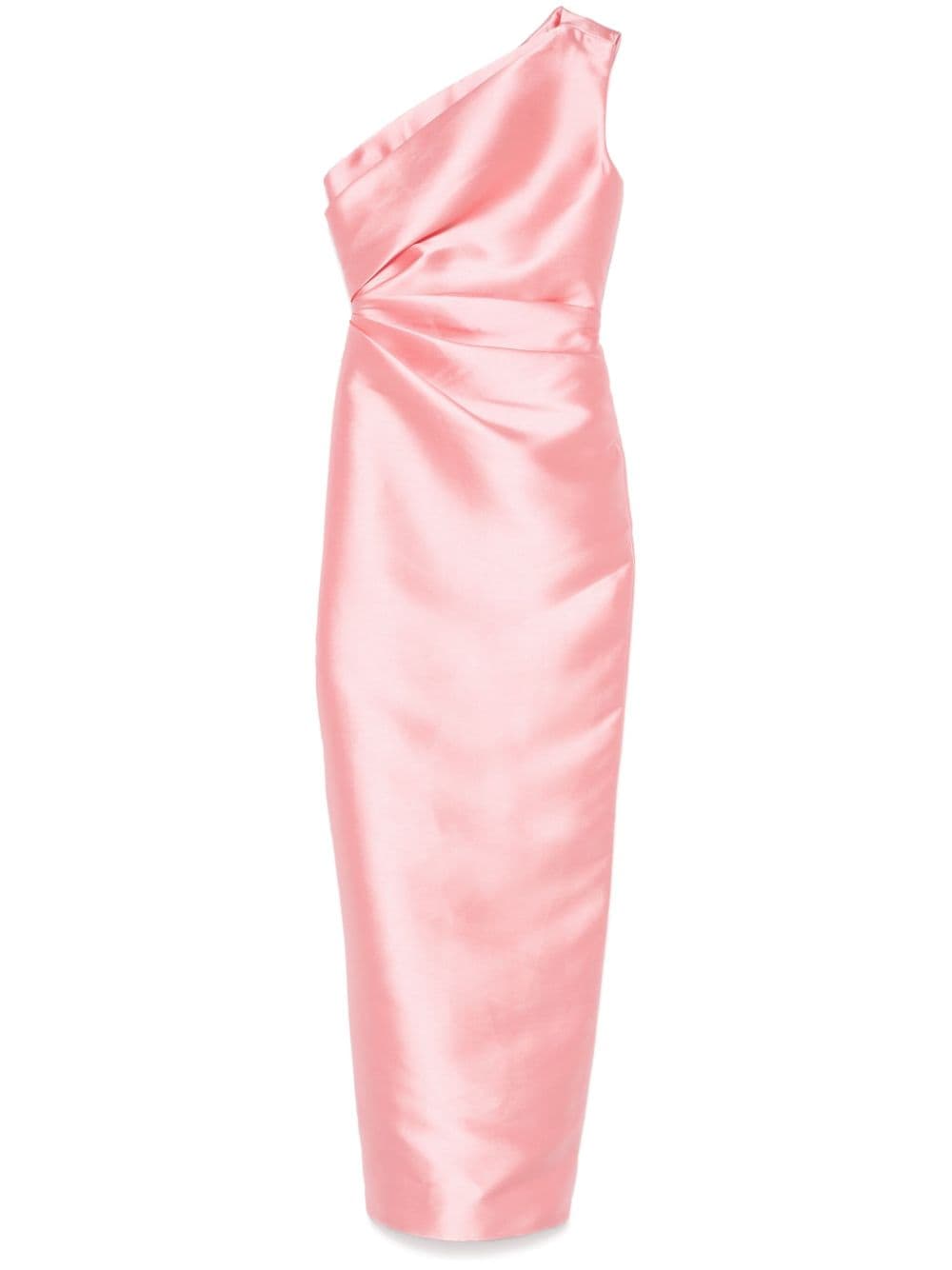 Solace London Kira One-shoulder Long Dress Pink