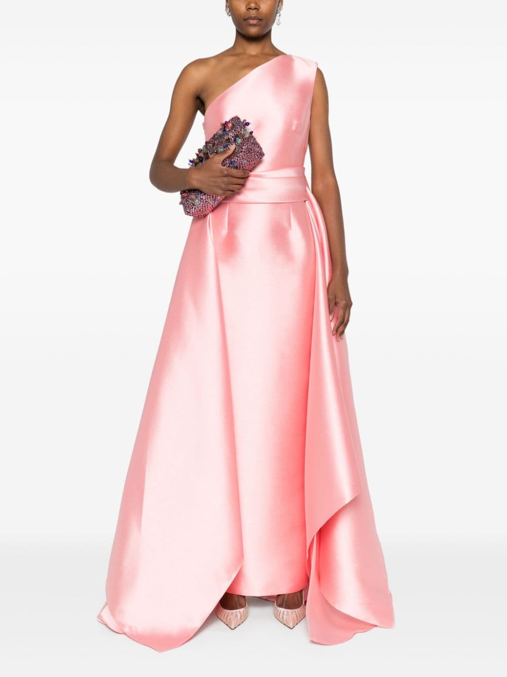 Solace London Charo One Shoulder Gown