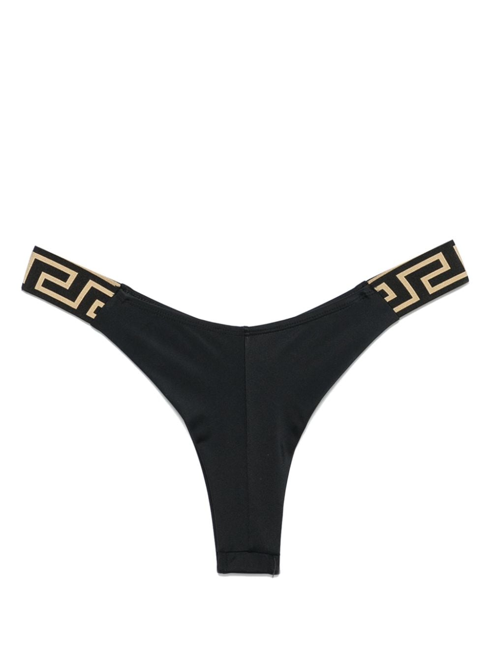 Versace Greca Bikini Bottom In Black