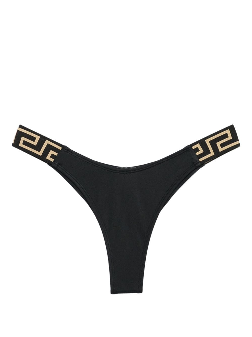 Versace Greca Bikini Bottom In Black