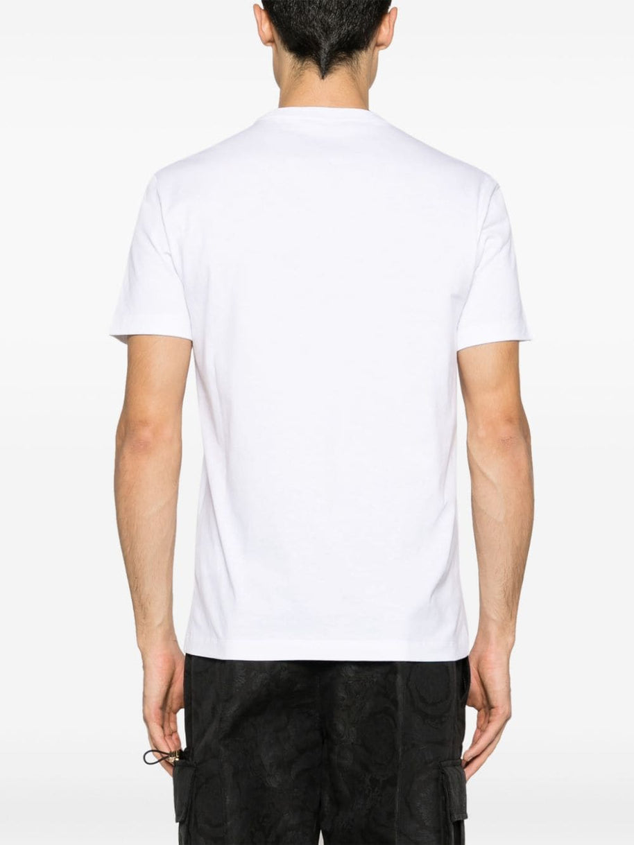 Versace Logo Print T-shirt In White