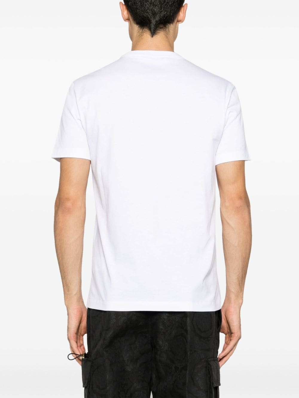 Versace Logo Print T-shirt In White