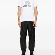 Versace Logo Print T-shirt In White