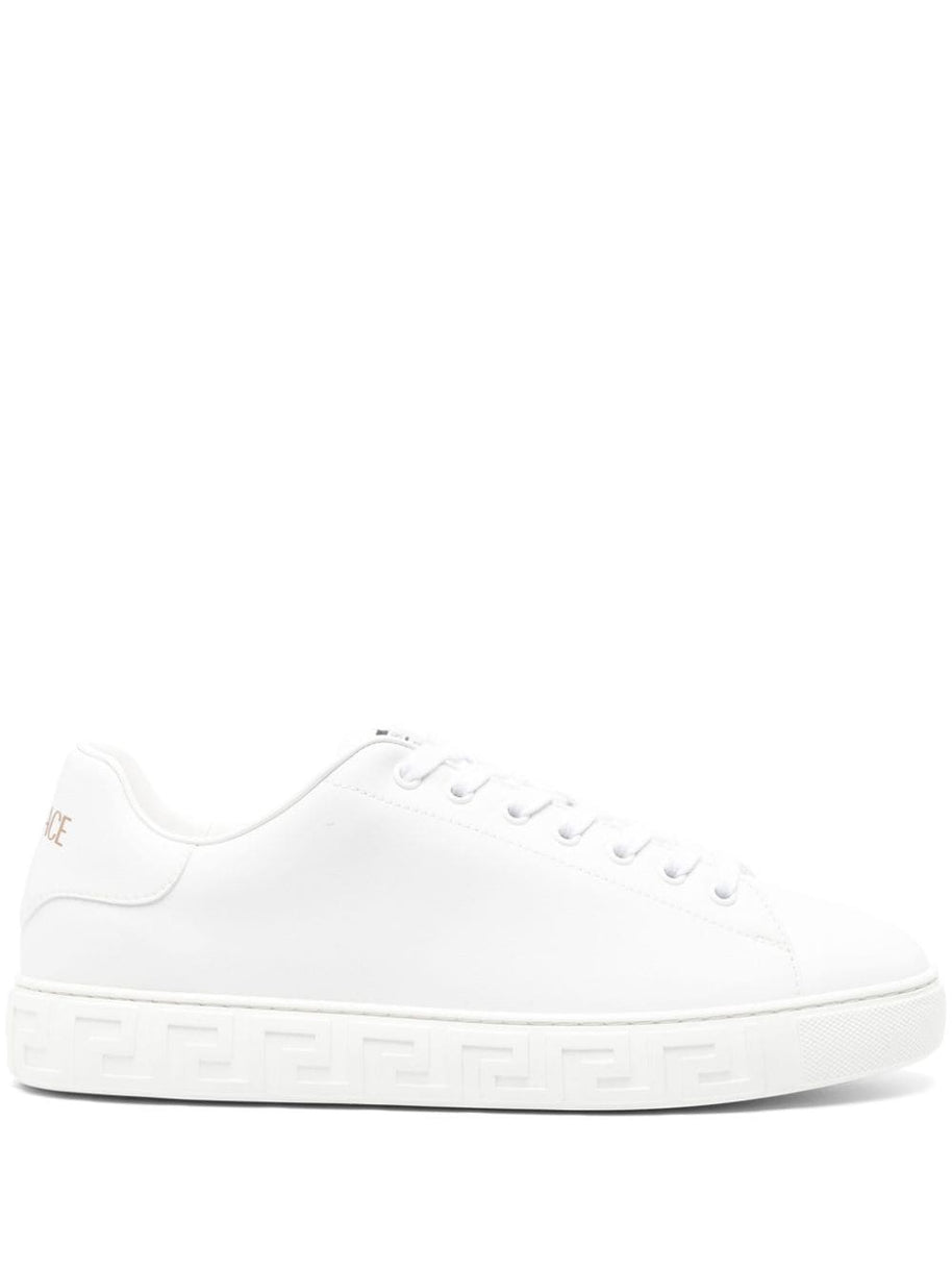Versace Greca Faux Leather Sneakers