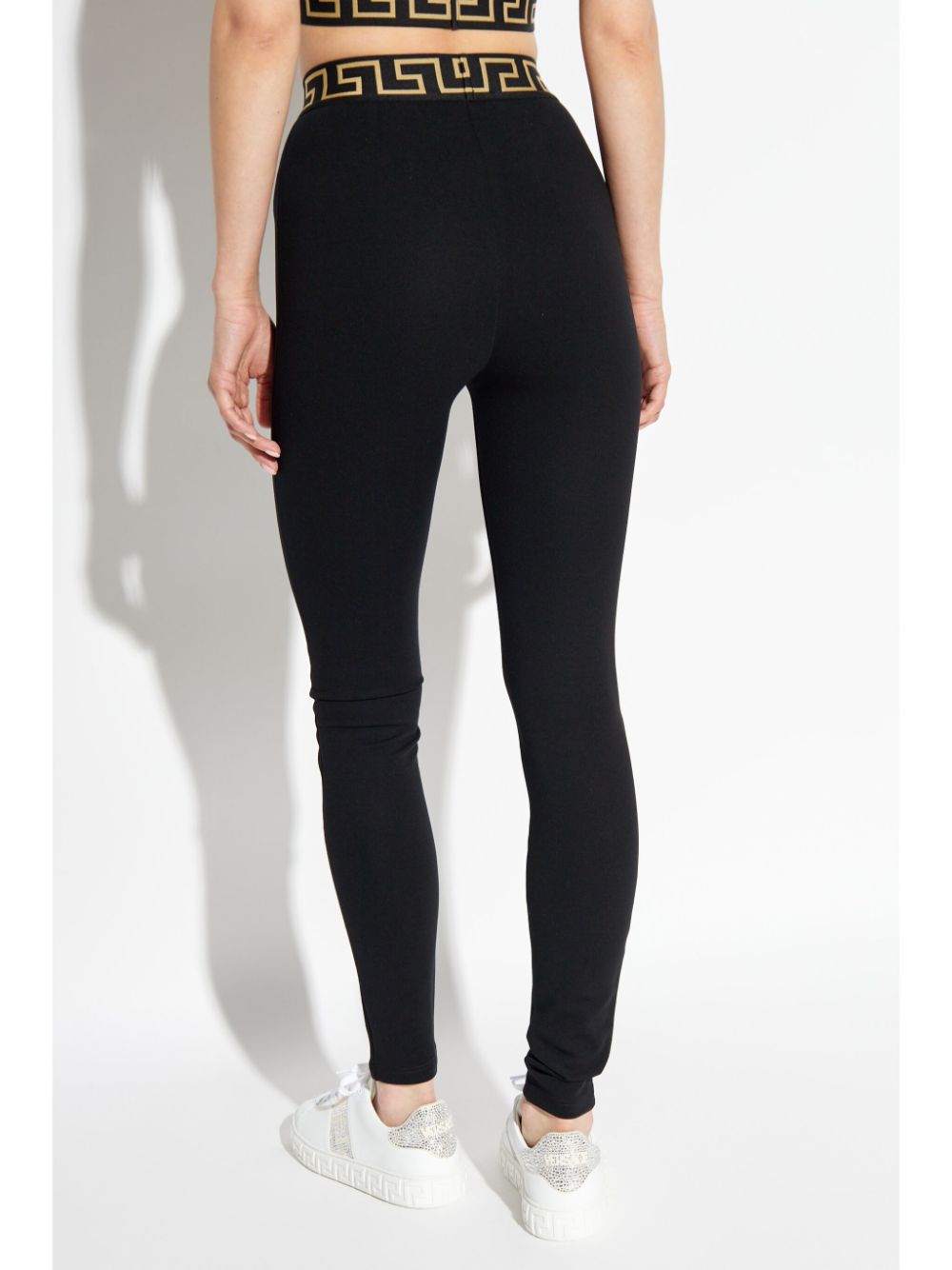 Versace Greca Leggings In Black