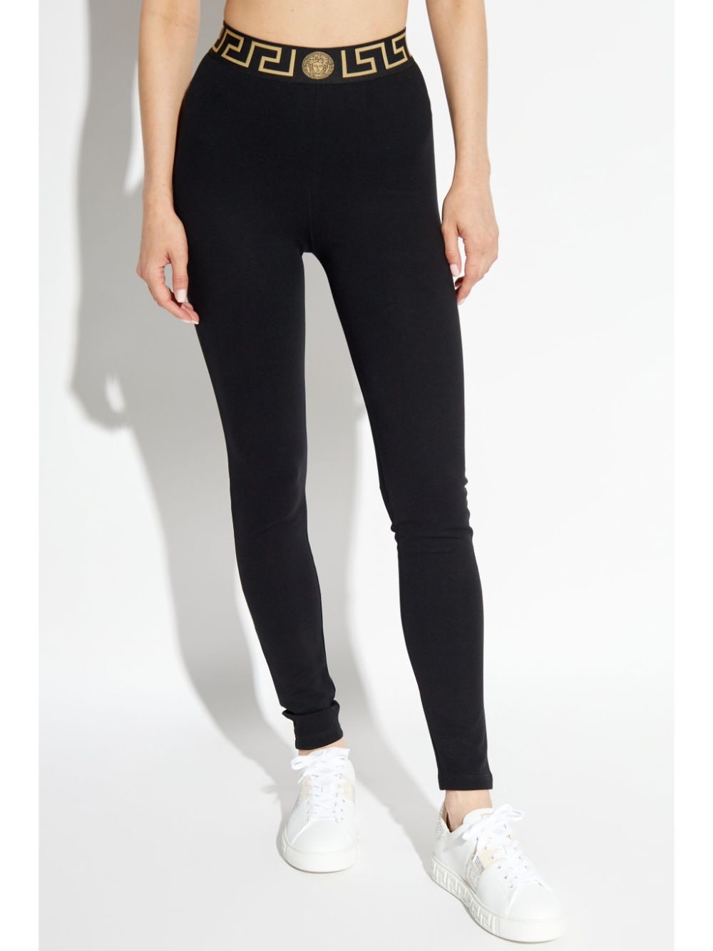 Versace Greca Leggings In Black