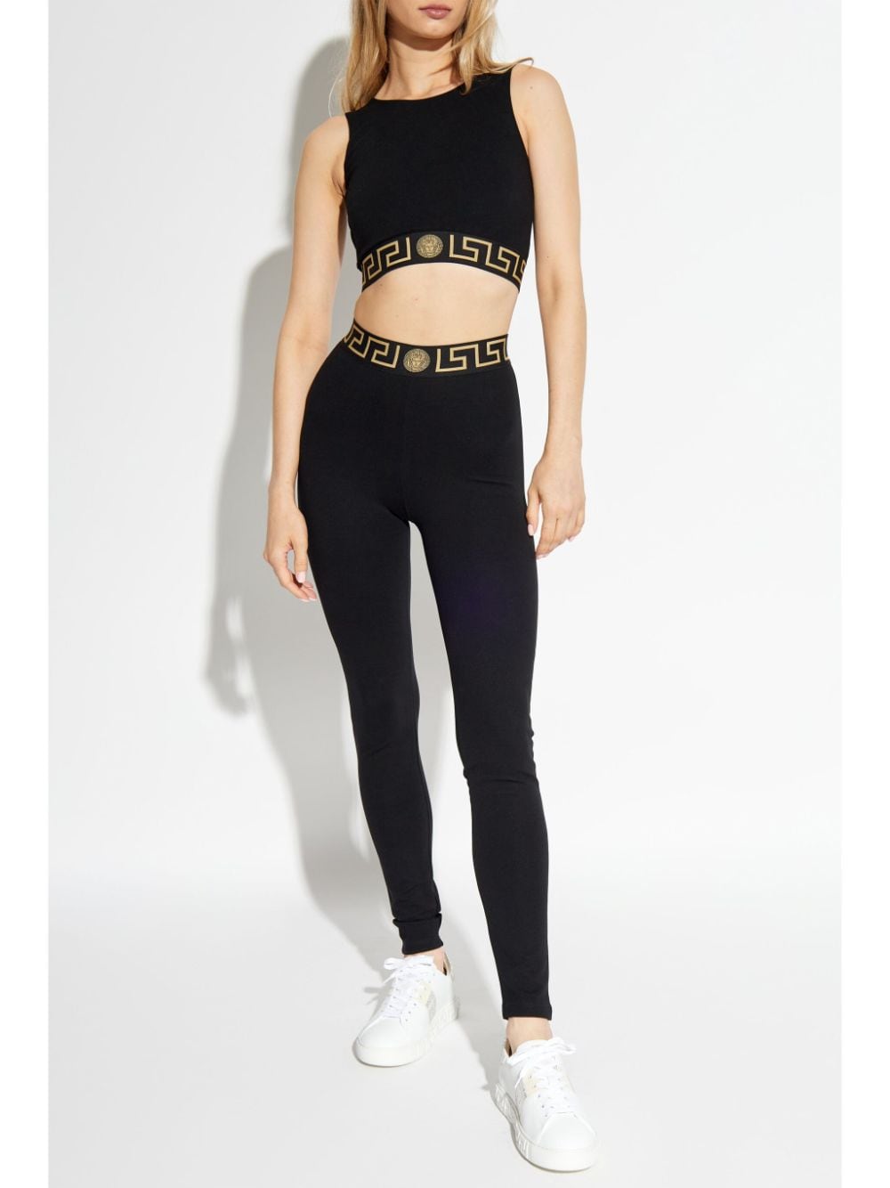 Versace Greca Leggings In Black