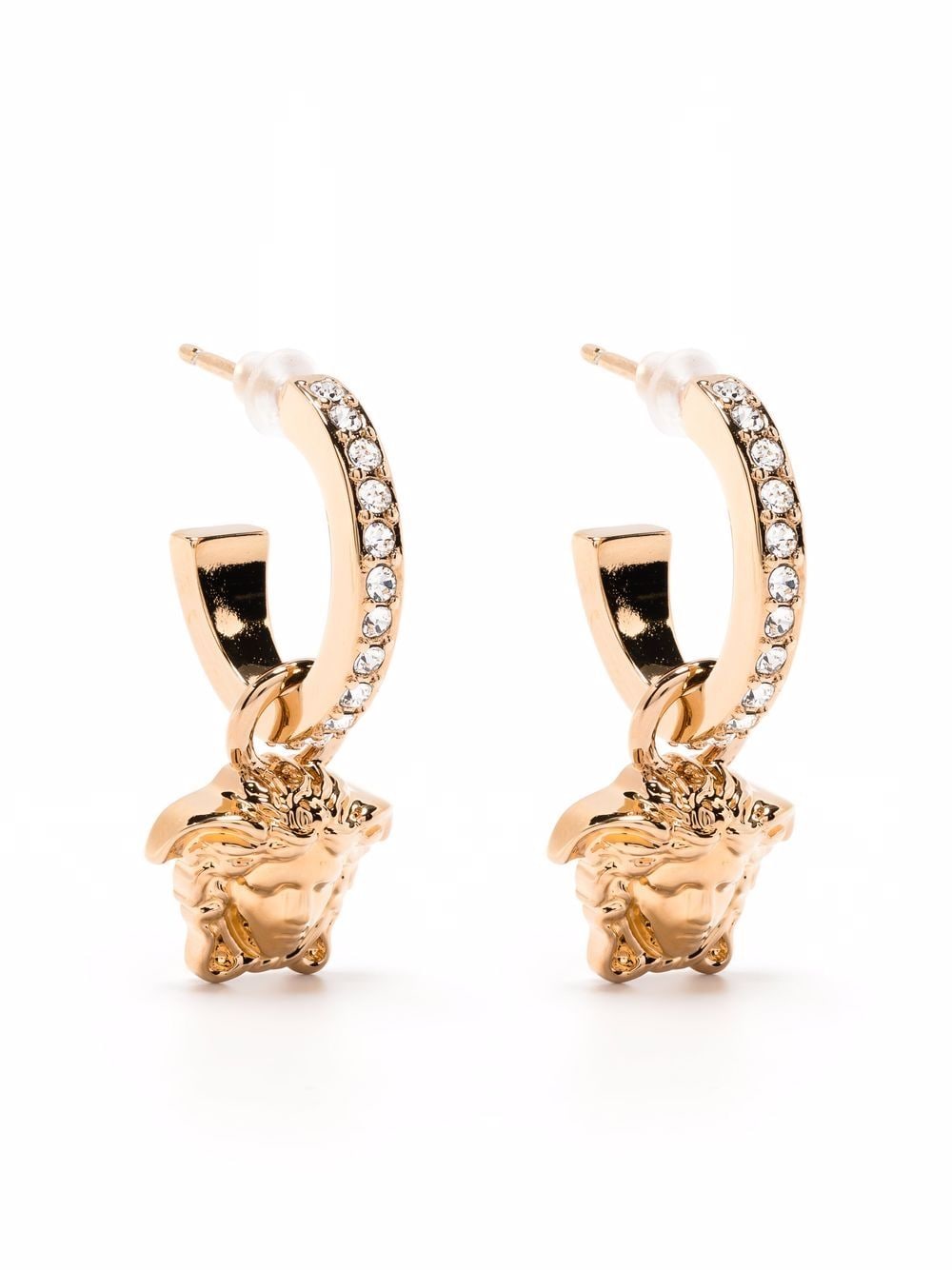 Versace Medusa Hoop Earrings In Gold