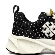 Tory Burch Studded Good Luck Trainer Sneakers Black