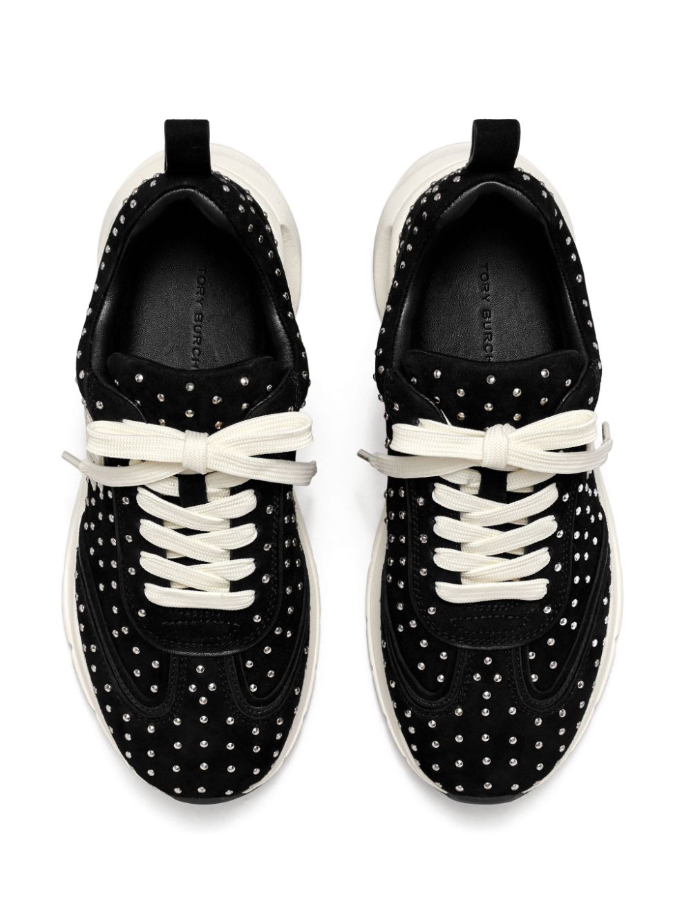 Tory Burch Studded Good Luck Trainer Sneakers Black