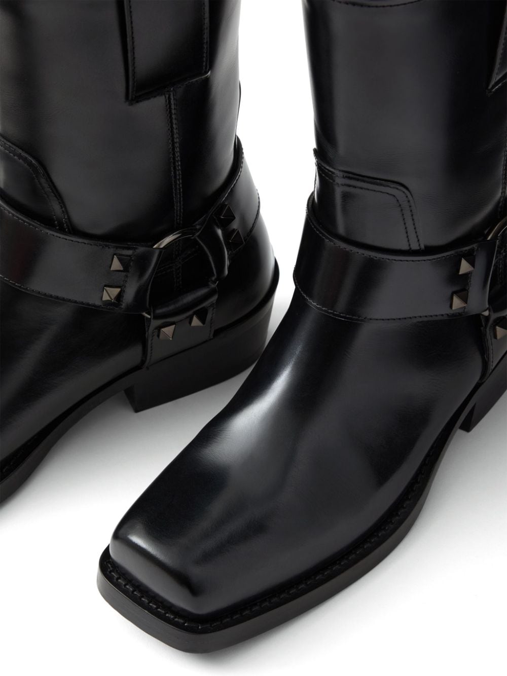 Valentino Garavani Rockstud Biker Ankle Boots