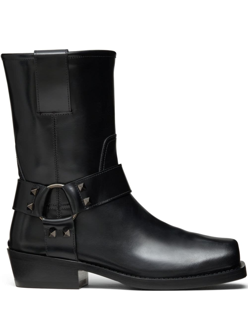 Valentino Garavani Rockstud Biker Ankle Boots