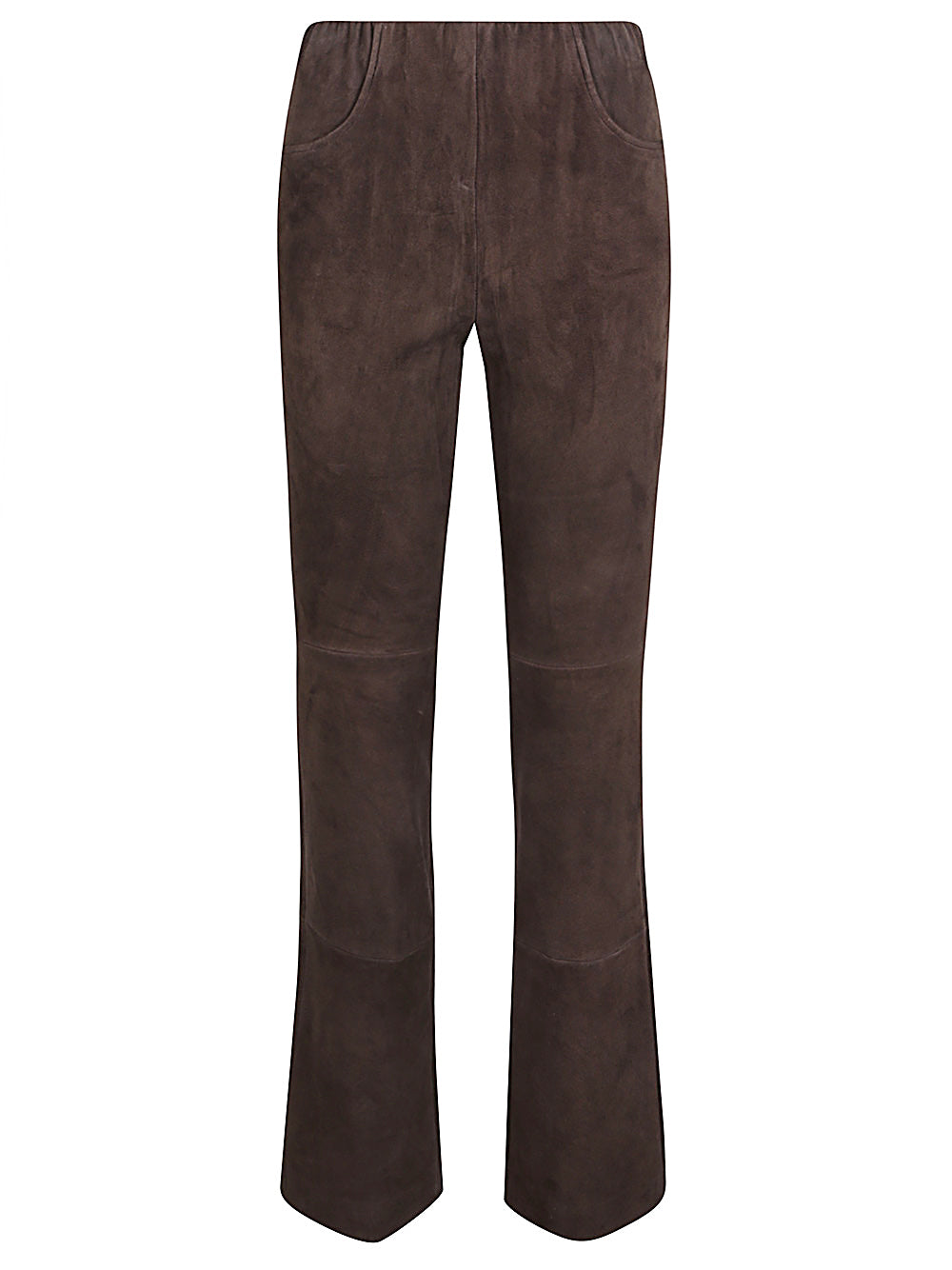 Via Masini 80 Leather Trousers Brown