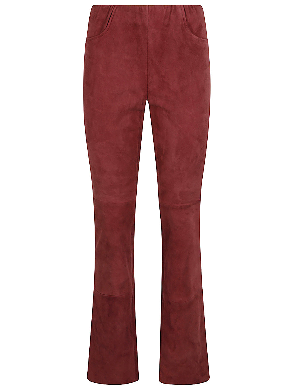 Via Masini 80 Leather Trousers Magenta