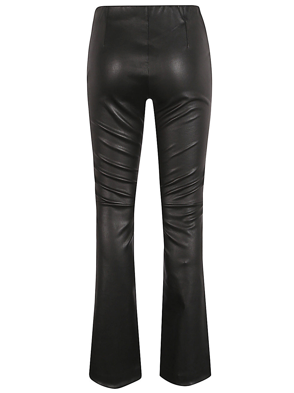 Via Masini 80 Leather Trousers Black