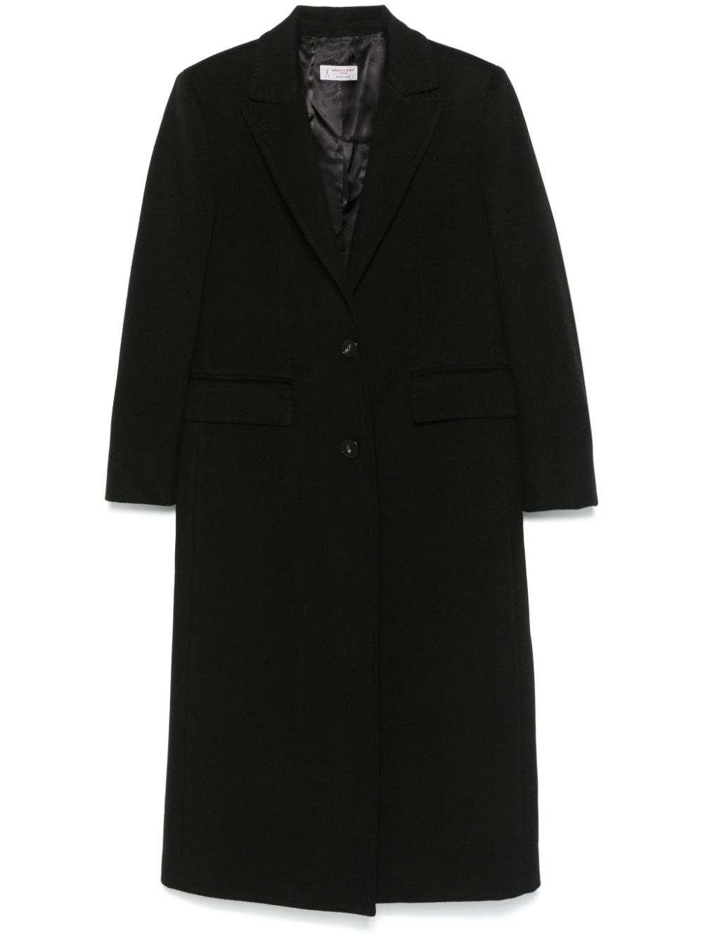 Alberto Biani Wool Coat In Black
