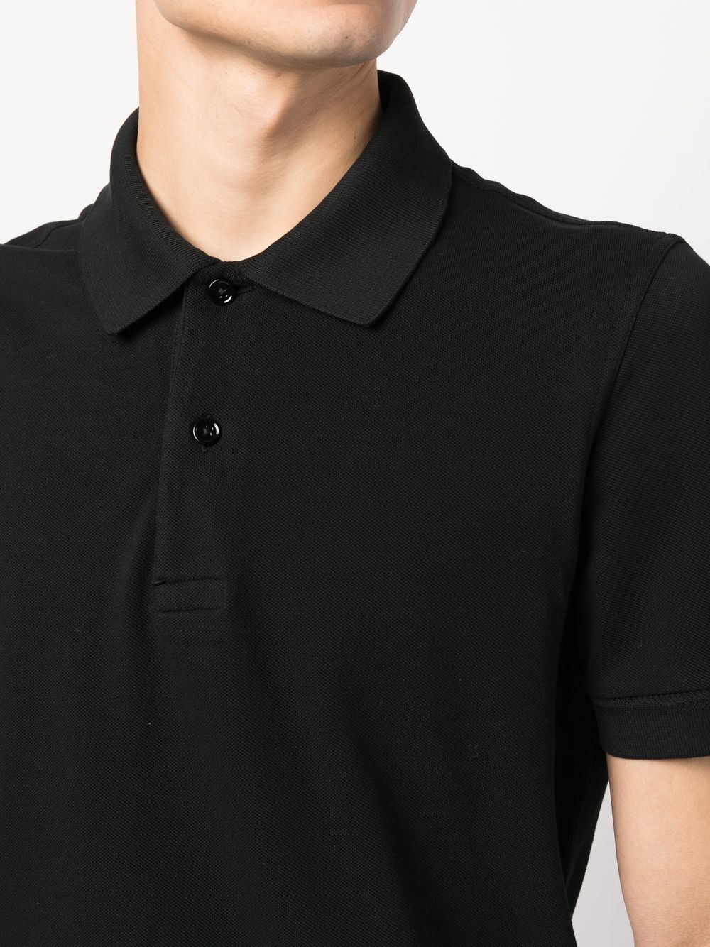 Tom Ford Black Cotton Polo Shirt