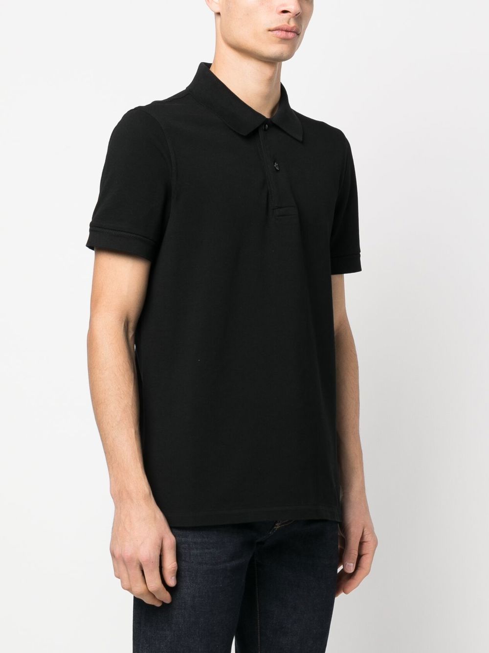 Tom Ford Black Cotton Polo Shirt