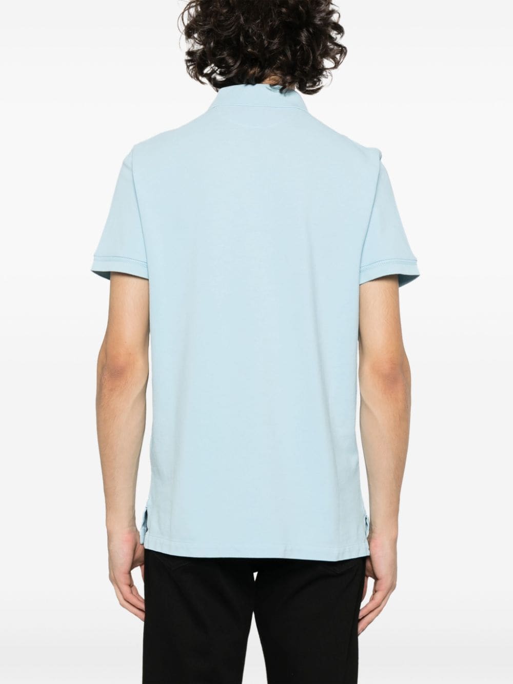 Tom Ford Clear Blue Cotton Pique Polo Shirt