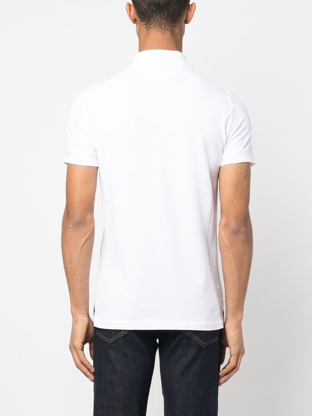 Tom Ford White Cotton Polo Shirt