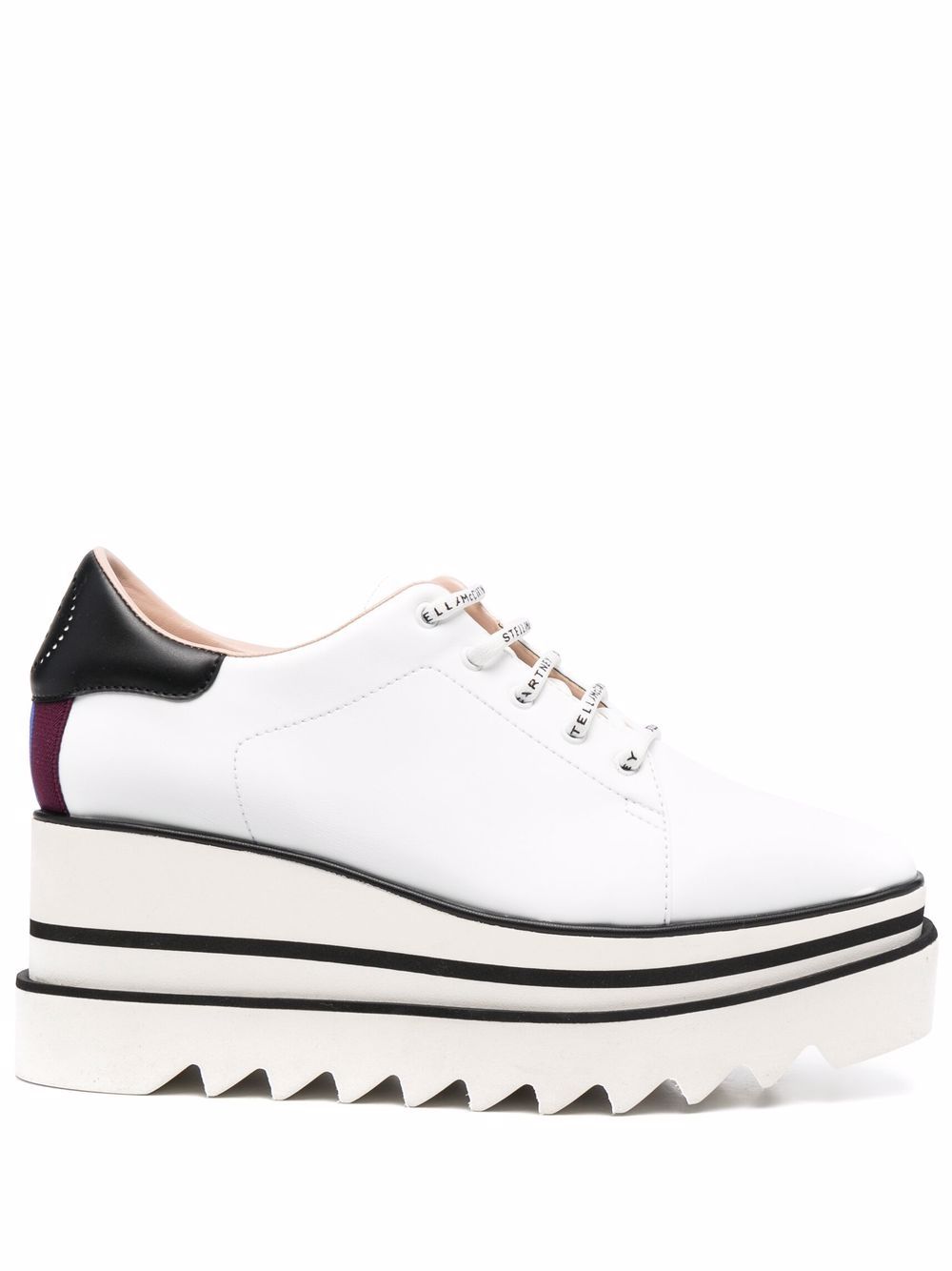 Stella McCartney White Sneak-Elyse Platform Shoes