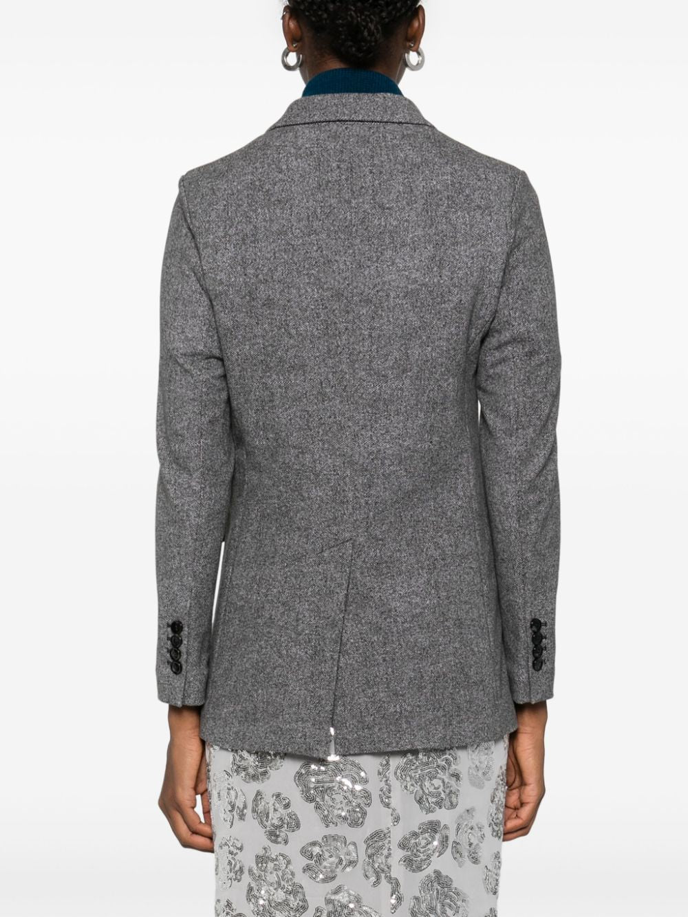 Circolo 1901 Cotton Blend Double Breasted Jacket Grey