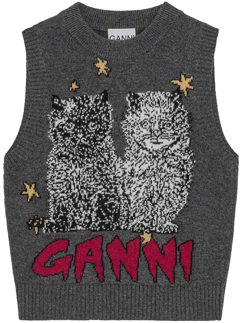 GANNI Sweater Vest Grey