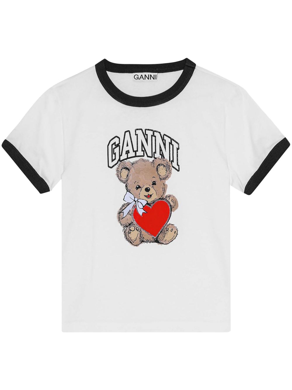 GANNI Graphic T-shirt In White