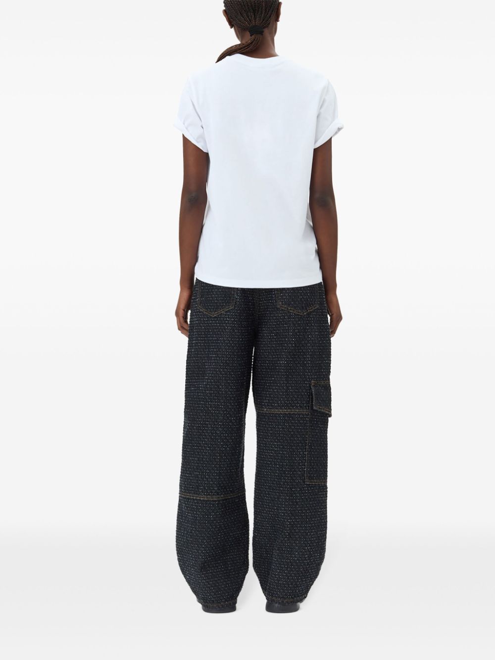 GANNI Graphic T-shirt In White