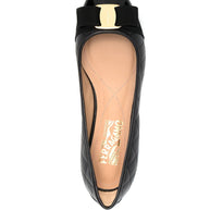 Ferragamo Varina Quilted Ballet Flats In Black