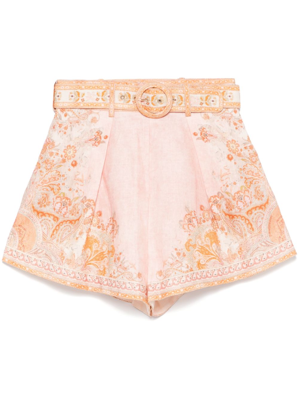 Zimmermann Acacia Tuck Shorts Pink