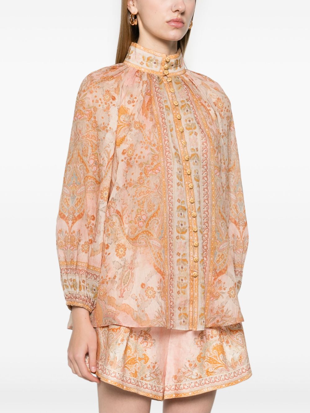 Zimmermann Acacia Billow Shirt Multicolor