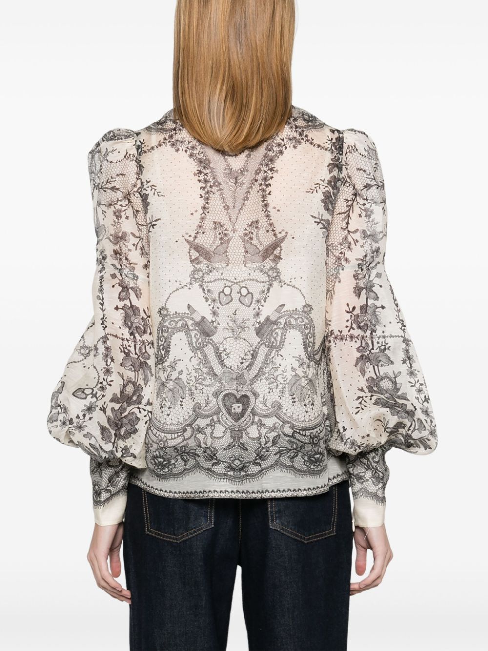 Zimmermann Crush Shirt Ivory