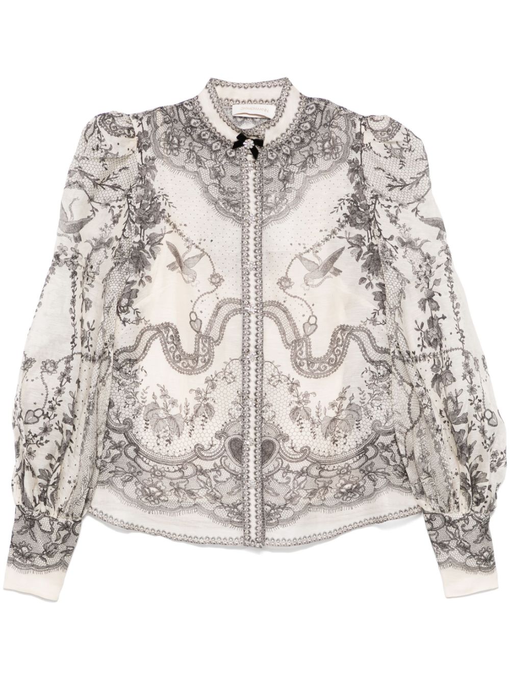 Zimmermann Crush Shirt Ivory