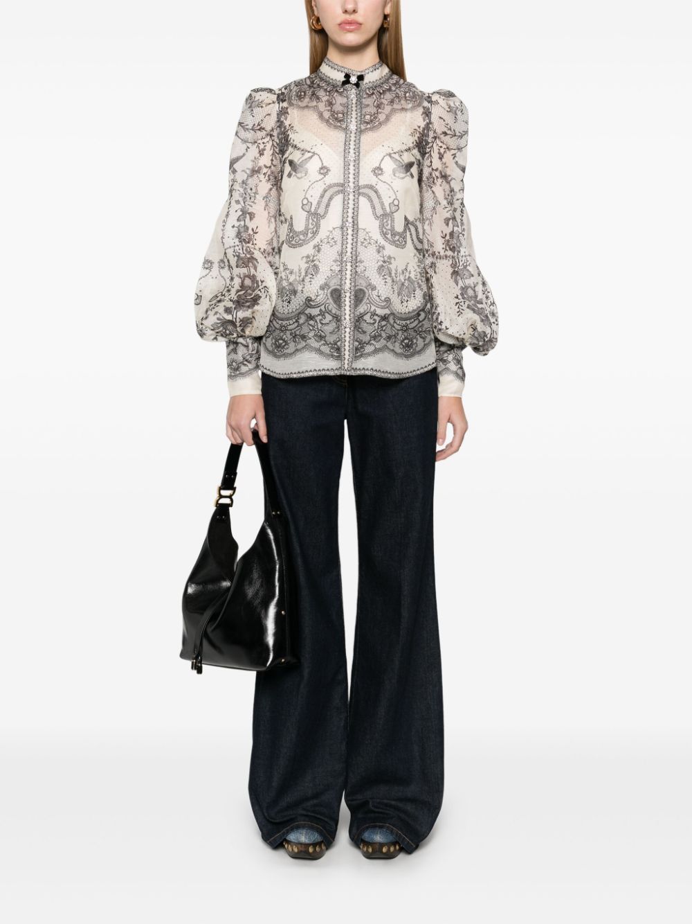 Zimmermann Crush Shirt Ivory