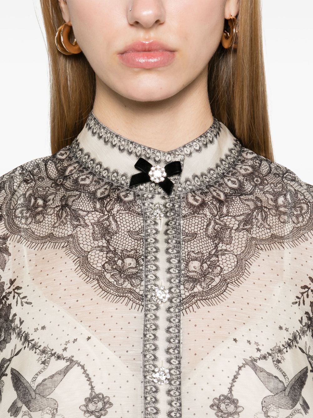 Zimmermann Crush Shirt Ivory