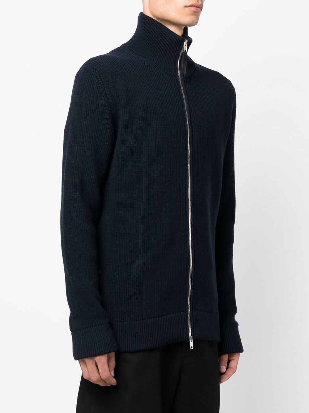 Maison Margiela Ribbrd Knit Full Zip Sweater