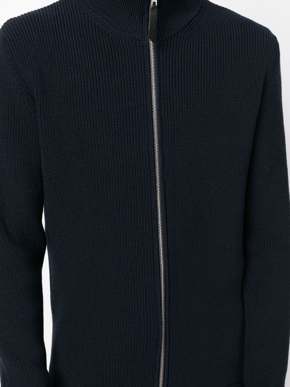 Maison Margiela Ribbrd Knit Full Zip Sweater