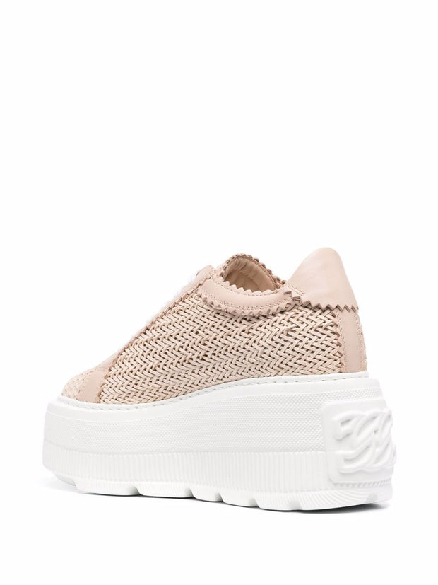 Casadei Leather Platform Sneakers Pink
