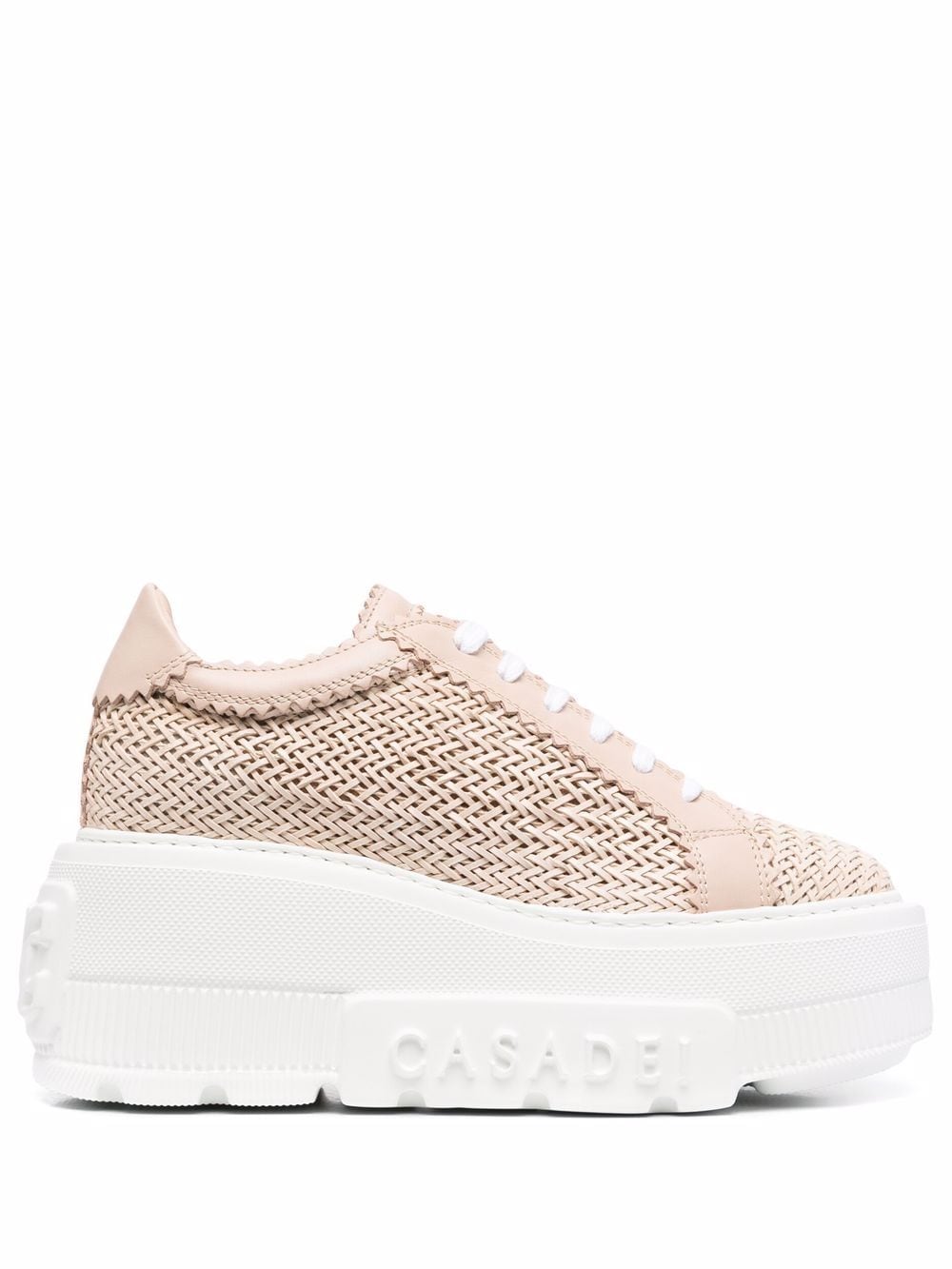 Casadei Leather Platform Sneakers Pink