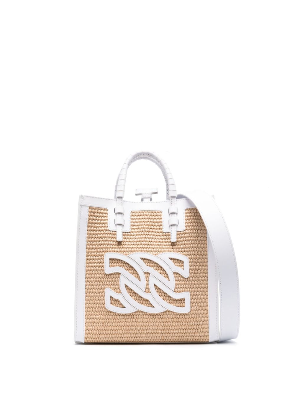 Casadei 'Beaurivage' Raffia Tote Bag With Shoulder Strap