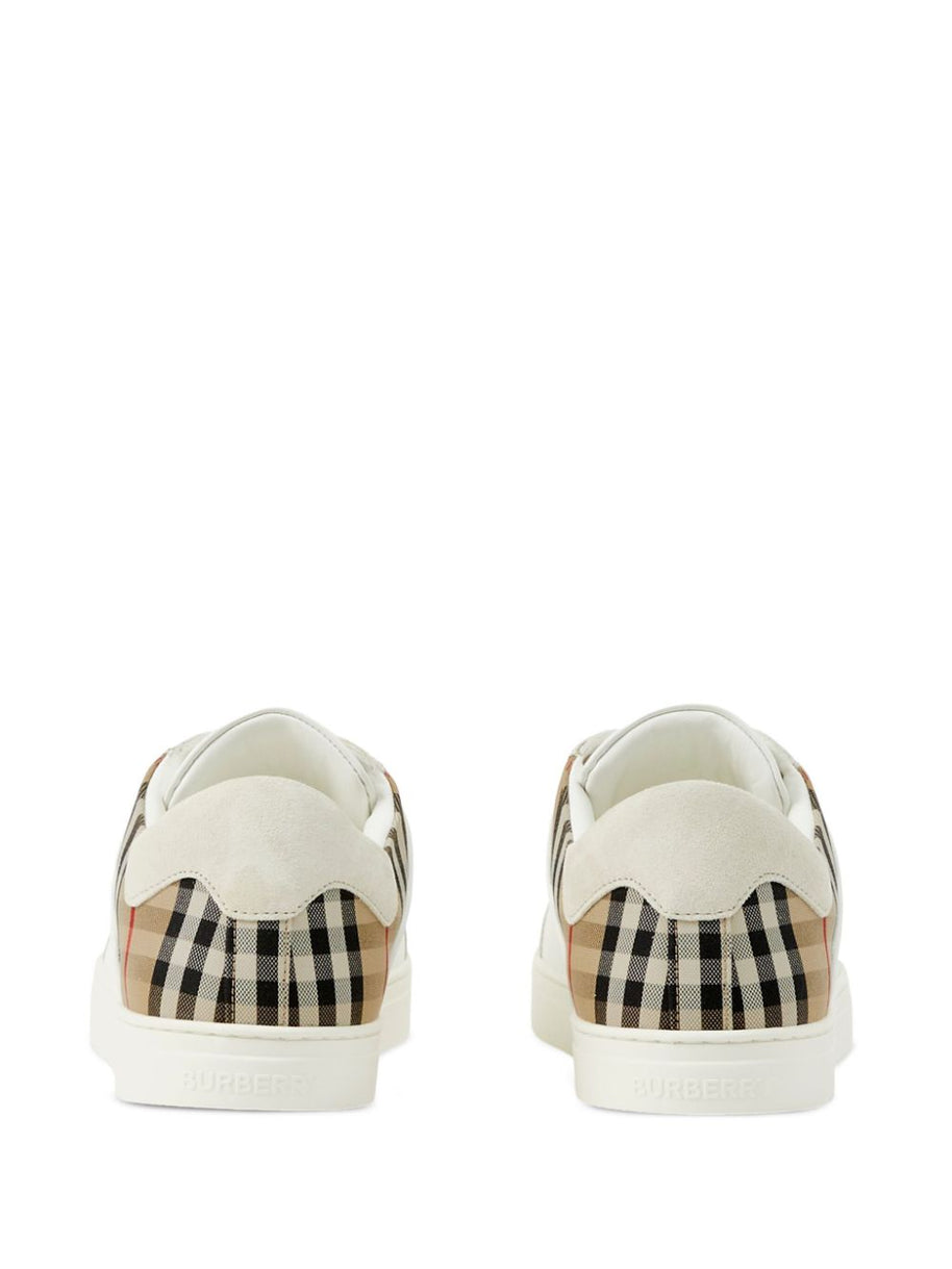 Burberry Stevie Vintage Check Sneakers White