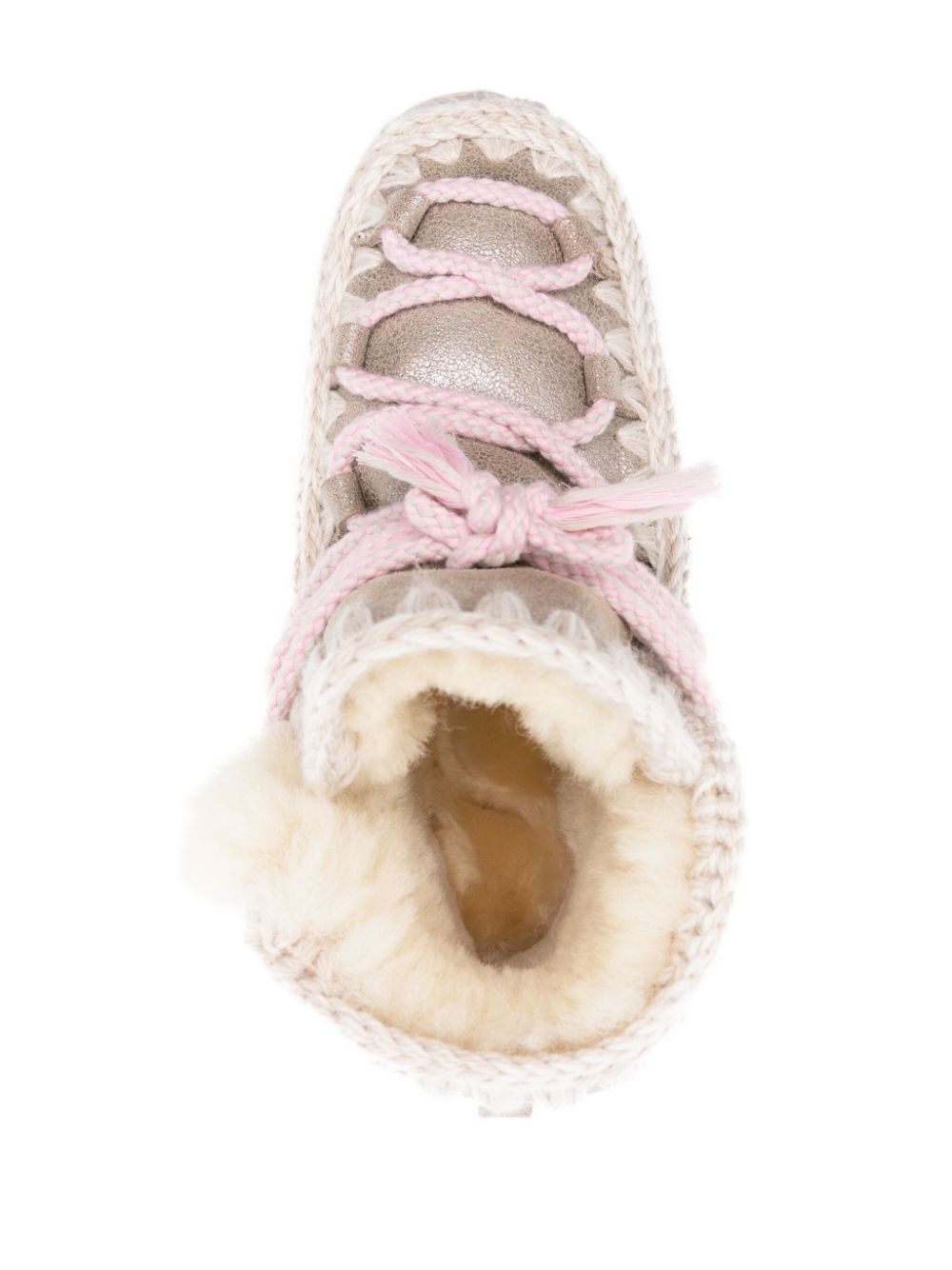 Mou Eskimo Scoubidou Lace Trainer Boots Grey