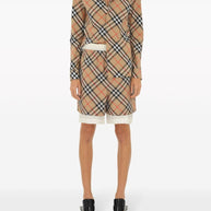 Burberry Check Cotton Shirt In Beige