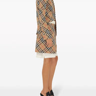 Burberry Check Cotton Shirt In Beige