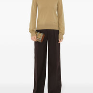 Burberry Hannah Wallet On Chain - Beige